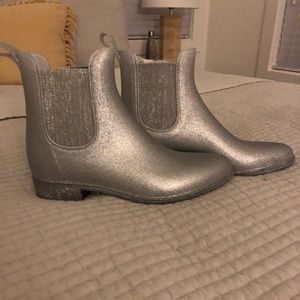 JCrew Glitter Rainboots